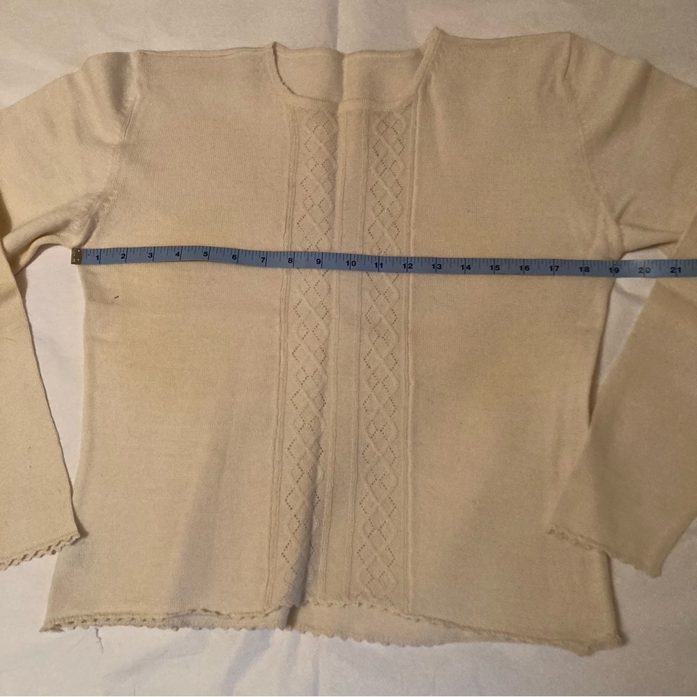 Vintage Cable Pointelle Sweater - Picture 6 of 8